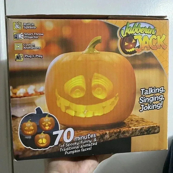 Mindscope Jabberin Jack Talking Animated Pumpkin with Built in Projector & Sp... - Picture 3 of 5